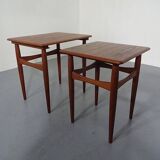 Danish Teak Nesting Tables, 1960s, Set of 2