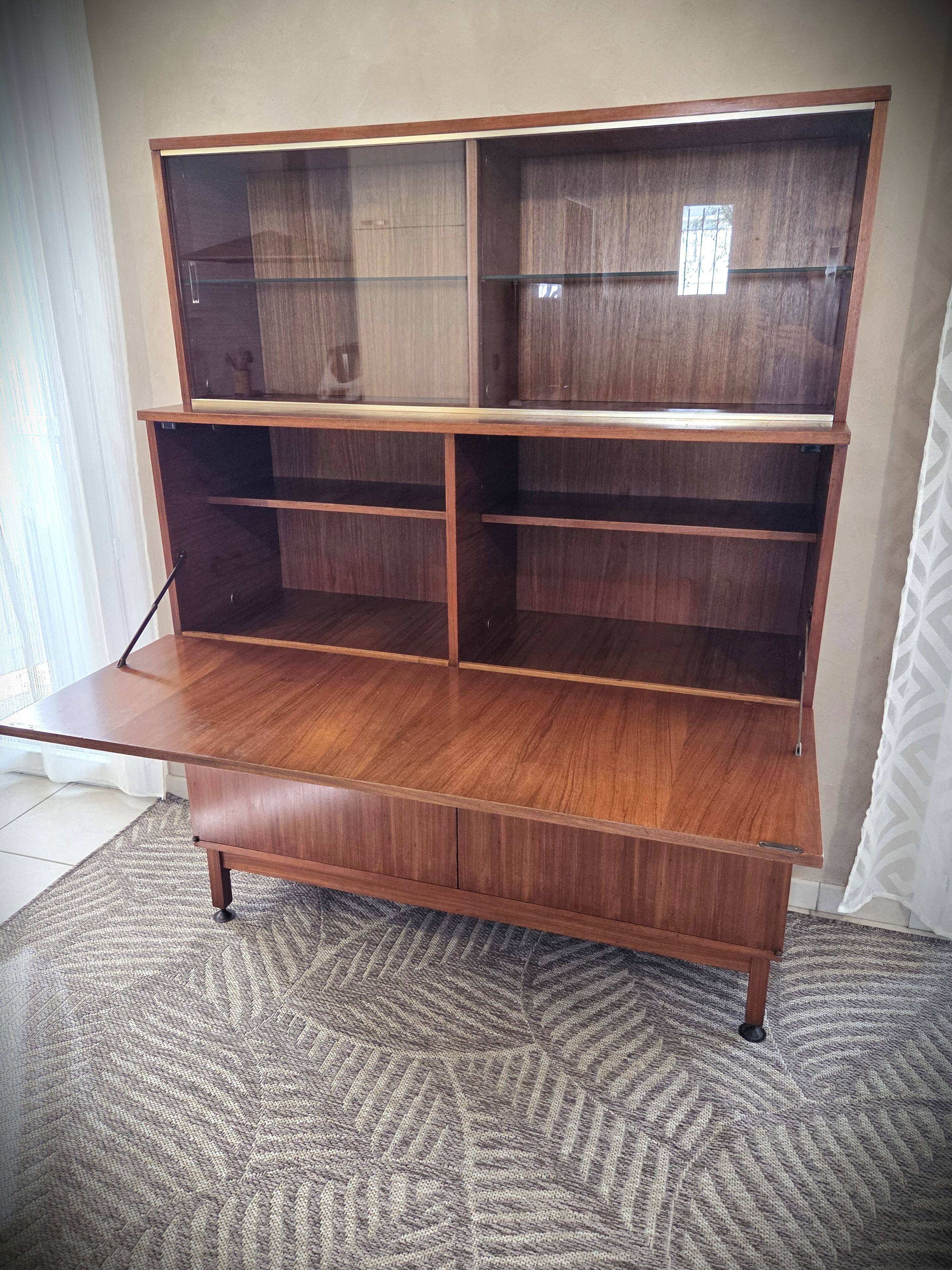 Buffet secrétaire en teck scandinave André Monpoix