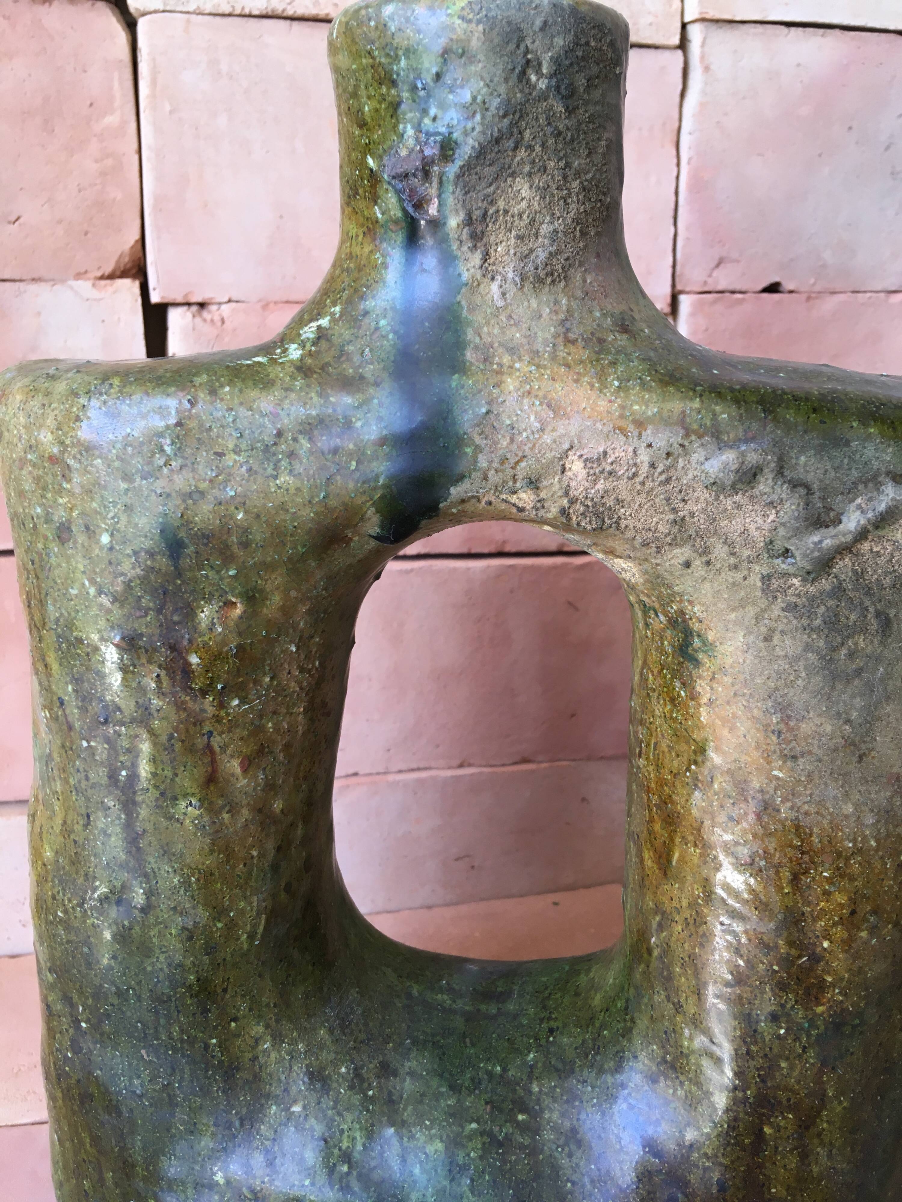 Tamegroute pottery candle holder