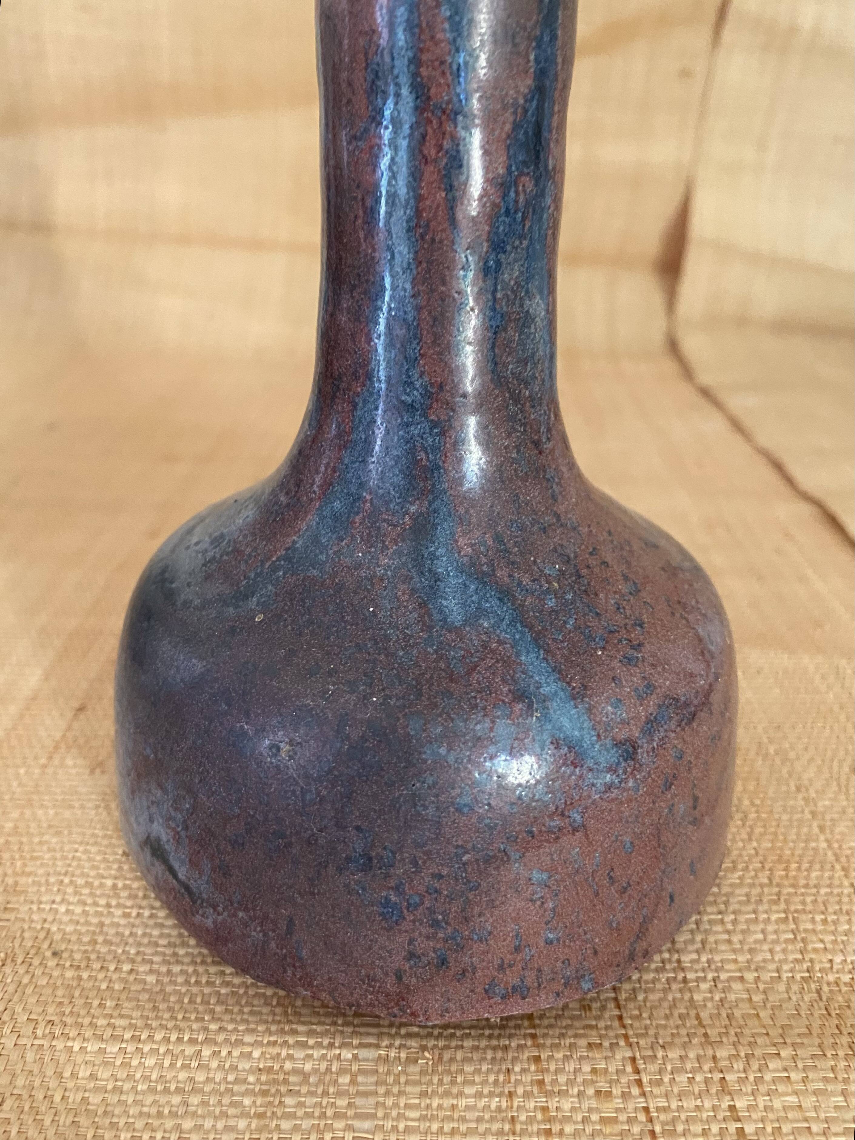 Vase A. Gaudebert stoneware from Puisaye