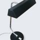 Matte black and chrome lamp from the 80s - Vintage space age Notaire lamp.