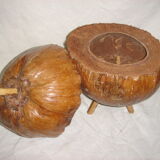Ice bucket, naturalized coconut from 1970