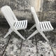 Paire de fauteuils pliables vintage « ciseaux » 1950
