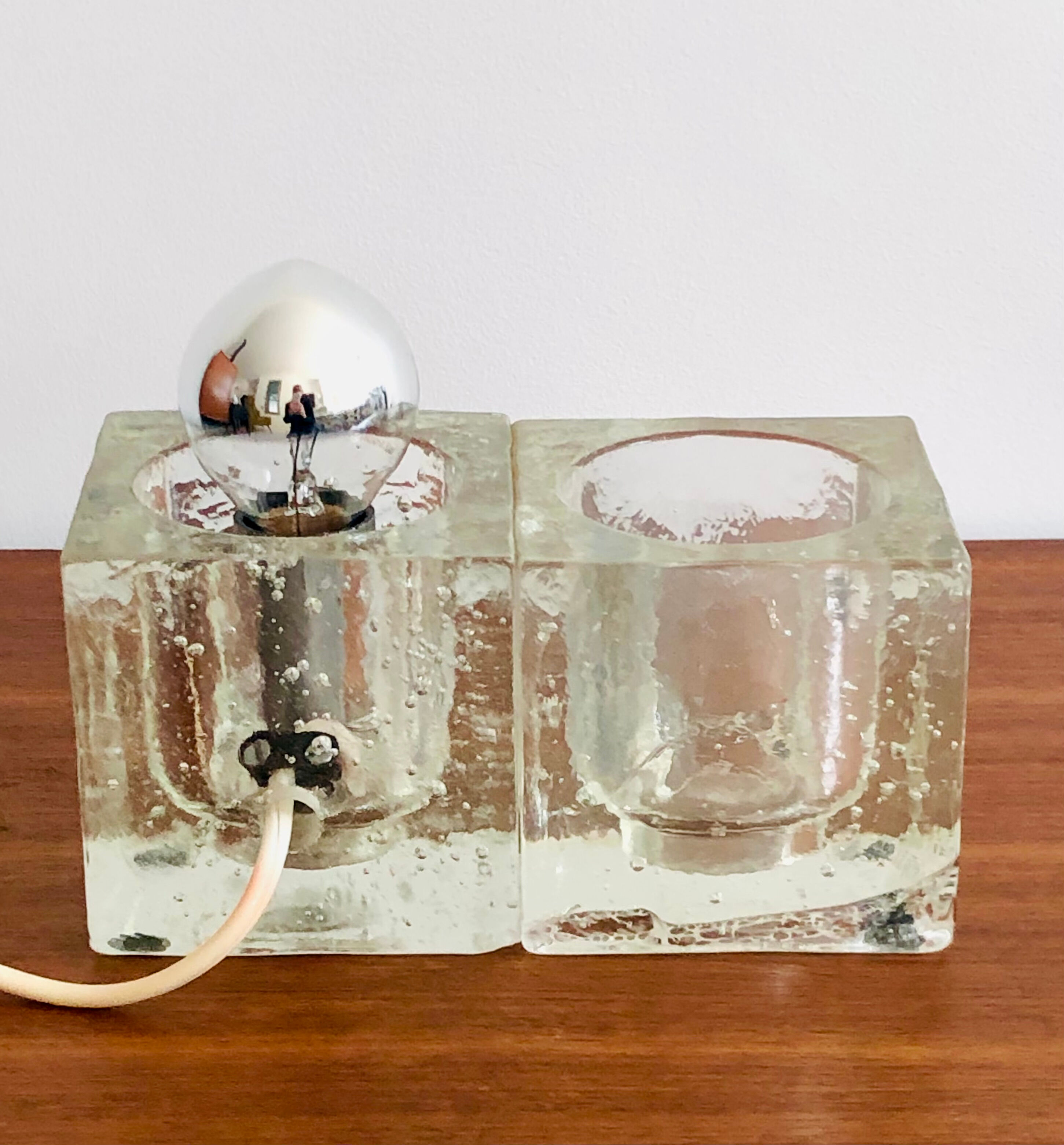 Murano glass table lamp, Italy 60s