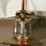 Art Deco mirror lamp, copper and glass