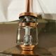 Art Deco mirror lamp, copper and glass