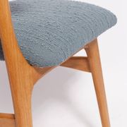 Mid-century butterfly dining chair, grey bouclé, Europe, 1960s