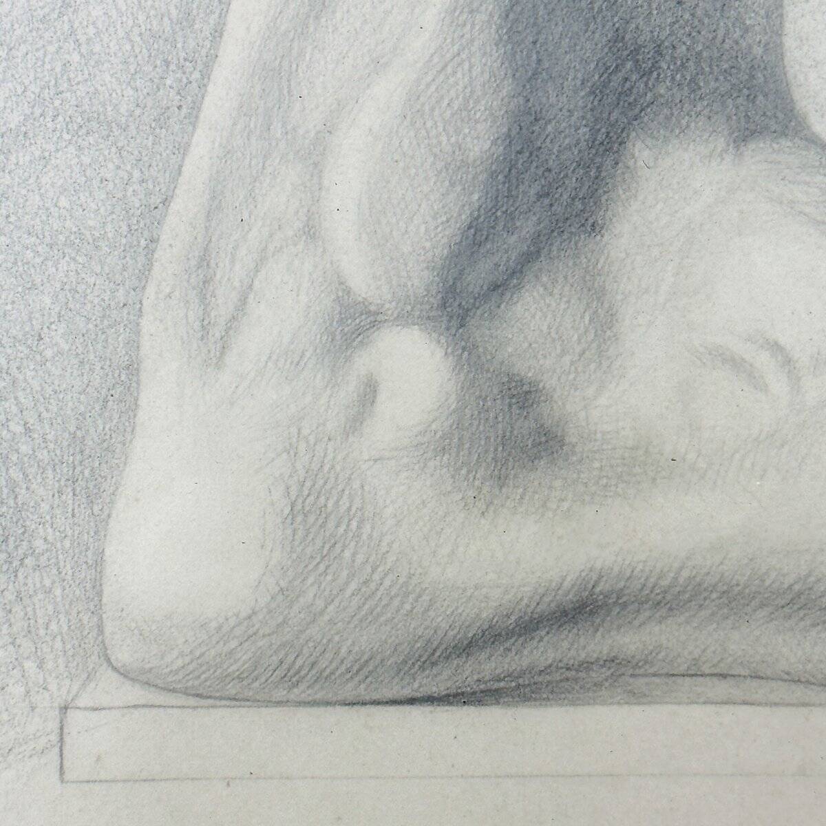 F. Mucke, pencil drawing of feet, 1802, pencil and paper