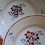 Set of 9 stencilled dinner plates