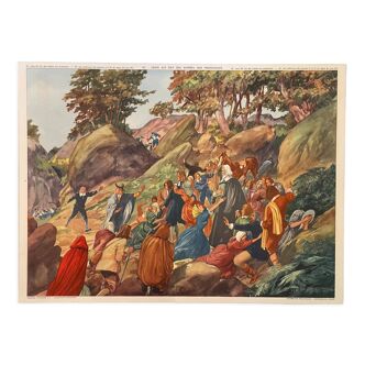 Louis XIV and Peasants Montmorillon Rossignol school poster