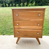Scandinavian style 3-drawer chest of drawers, compass feet, from the 50s/60s