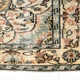 6x9 Peach & Light Green Oriental Vintage Area Rug, 183x273Cm
