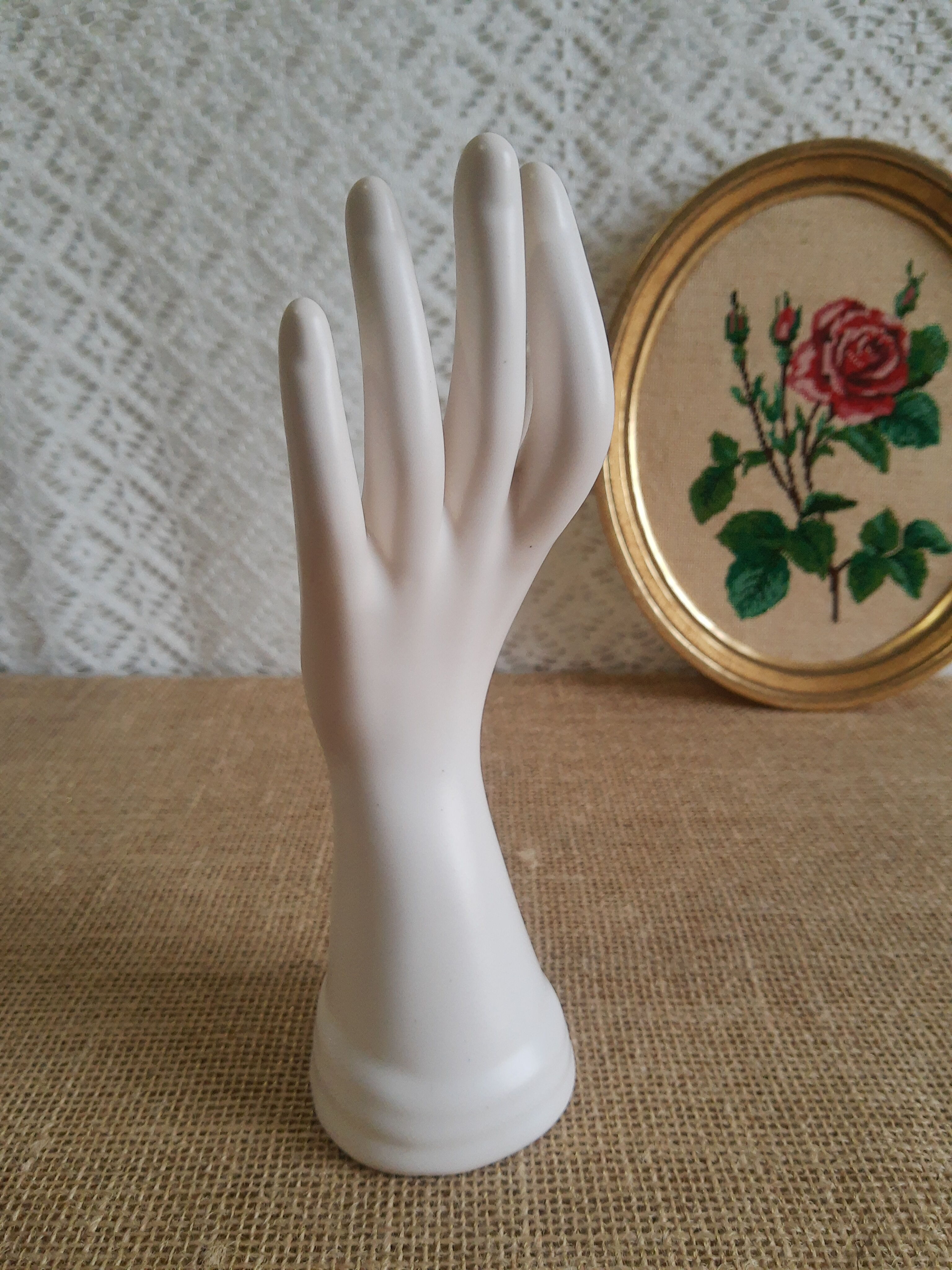 Hand ring vase vintage soliflore