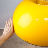 Rare Large Yellow Space-age Pendant from Guzzini, 1970s