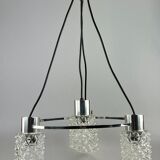 60s 70s lamp fixture ceiling lamp chandelier glass chrome space age