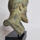Bust of Poseidon in patinated plaster on wooden base