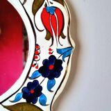 Floral ceramic mirror