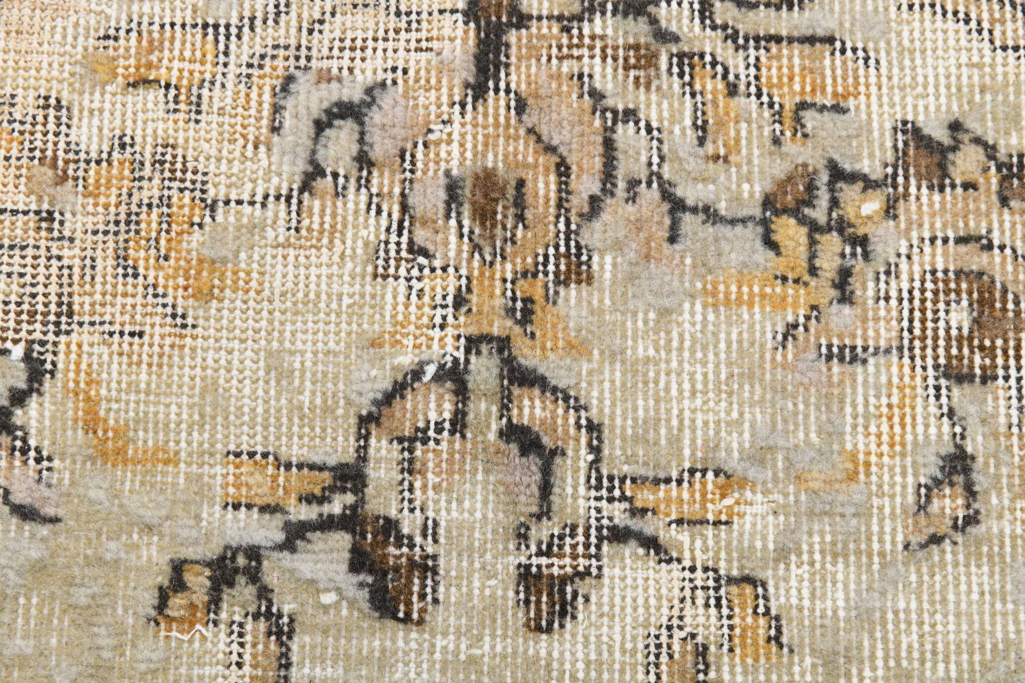 Tapis persan classique marron et crème