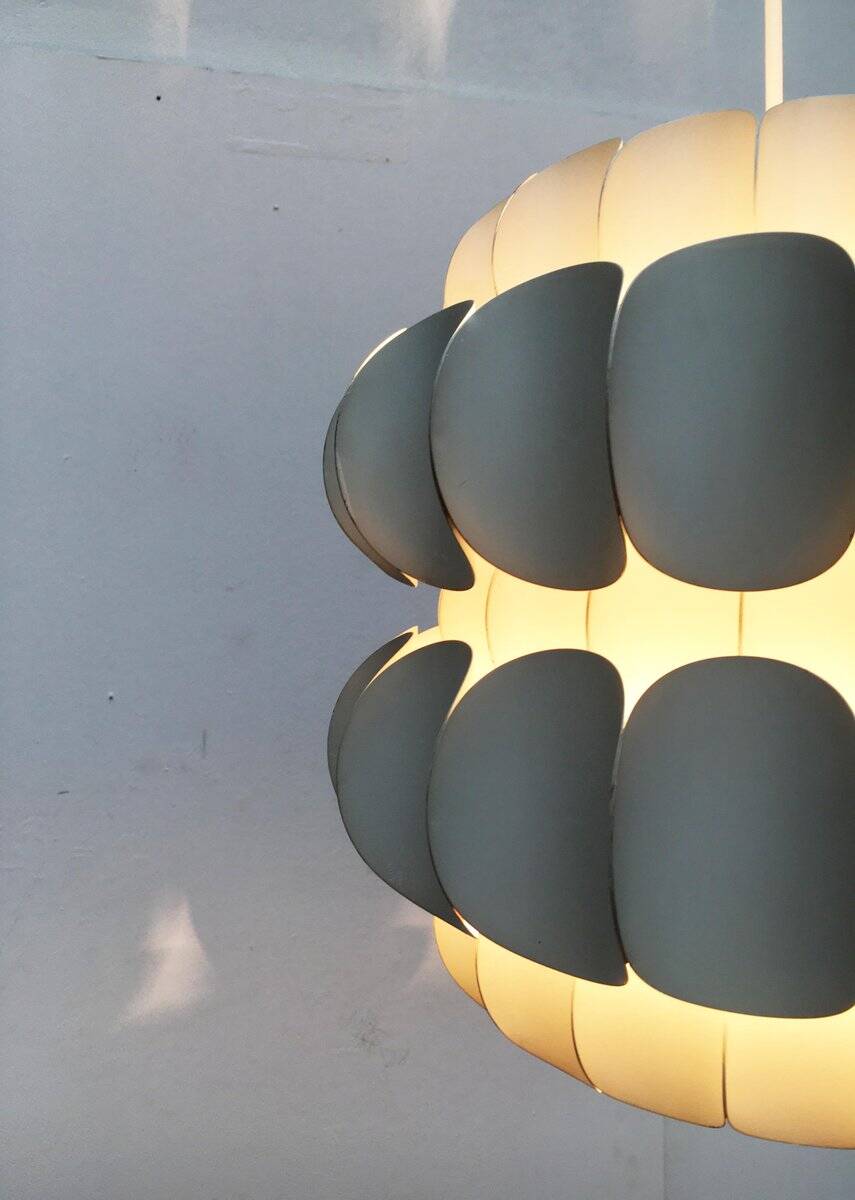 White metal pendant lamp from the mid-century by H. Zender for Temde.