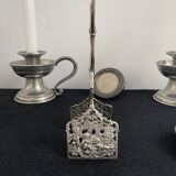 Antique scissors asparagus pliers - silver metal - putti decoration - United Kingdom