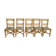 5 chaises bambou rotin années 60/70