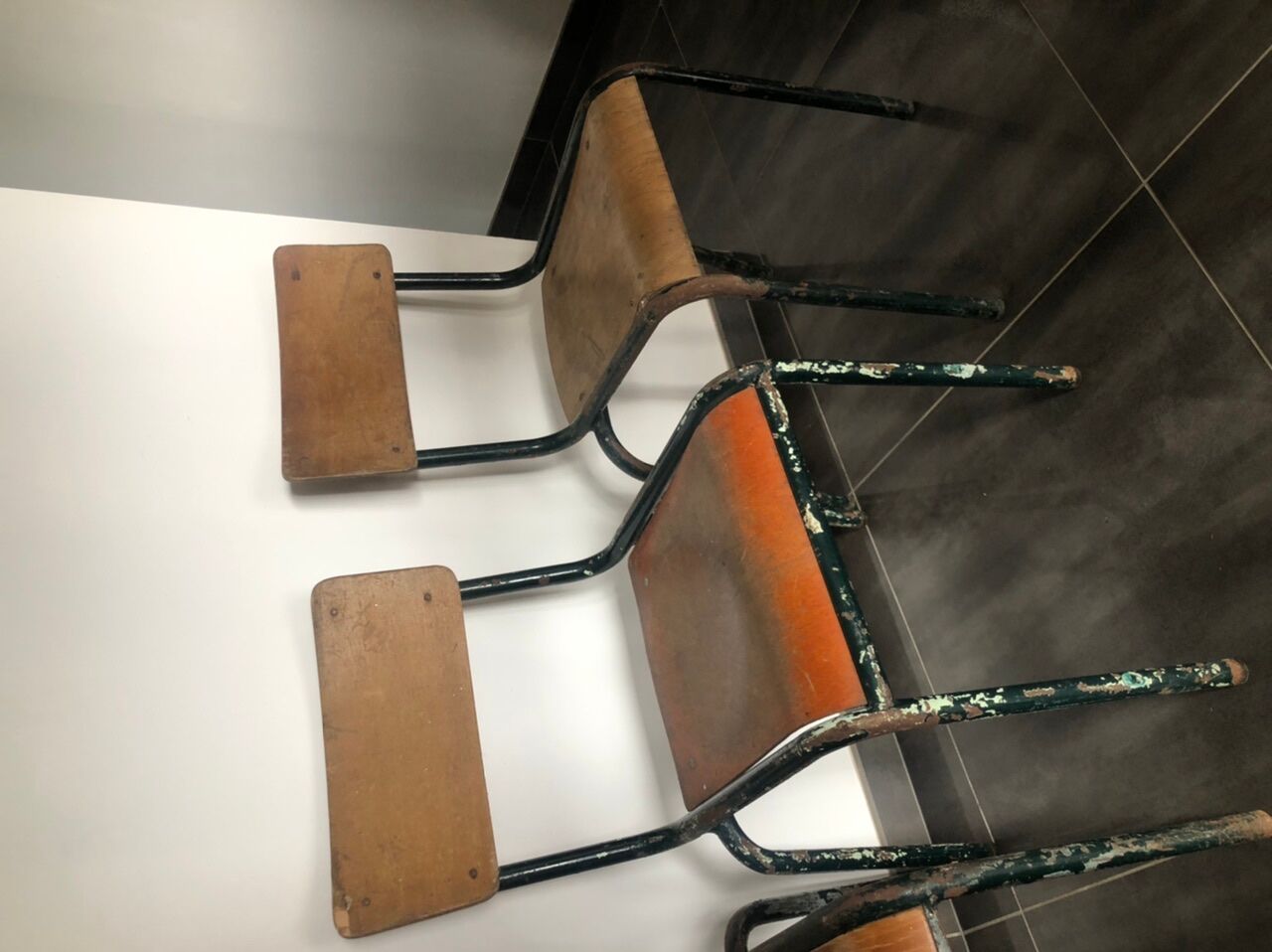4 school chairs