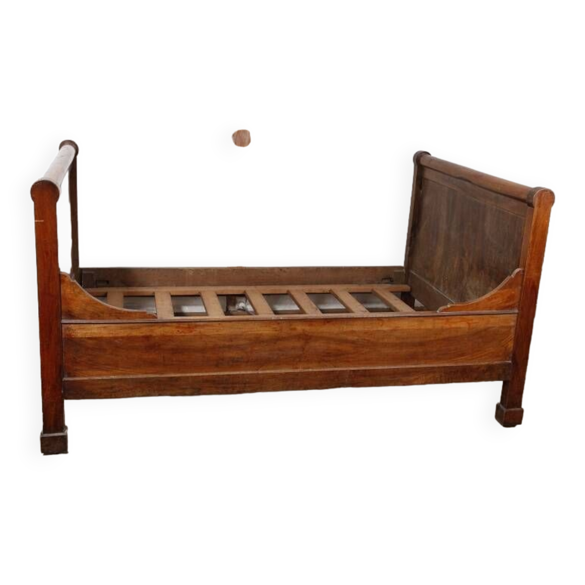Corner bed or roller bed 19th solid wood walnut