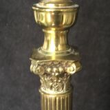 Bronze lamp foot fluted barrel with capitals