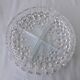 Glass dish with 4 compartments