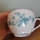 Large vintage Limoges France Giraud porcelain cup with blue flower pattern
