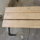 Paire de bancs d'école vintage métal et bois
