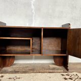 Art Deco shelf in wood and burl