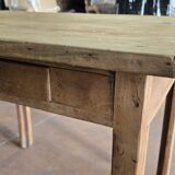 Antique wooden farmhouse table with drawer – 19th / early 20th century