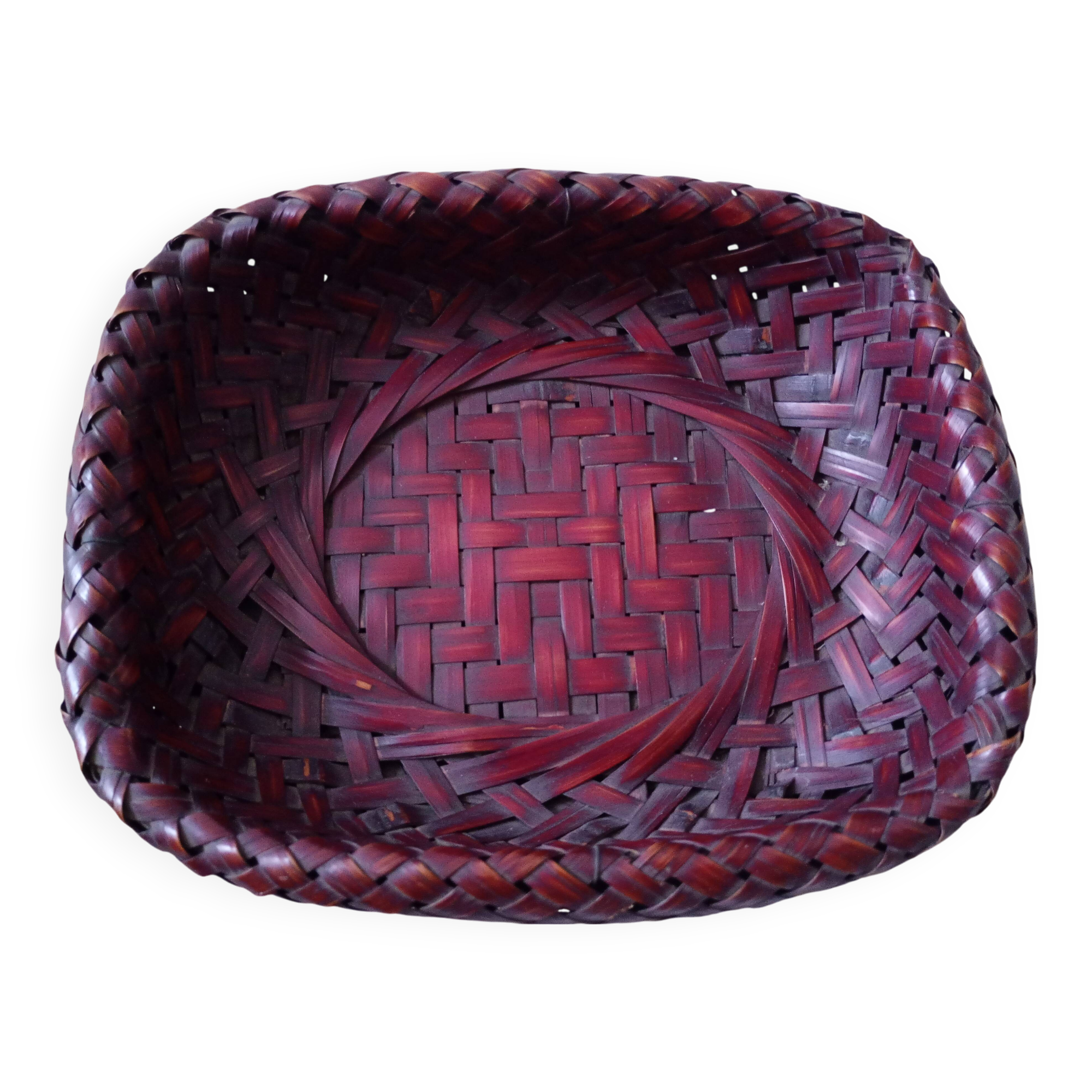 Japanese woven bamboo basket. Ikebana