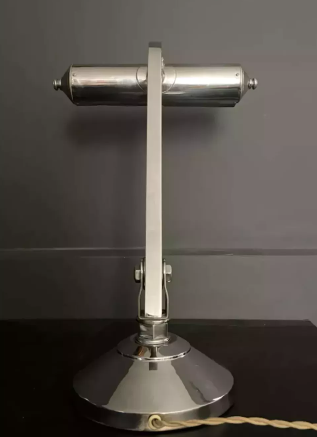 Vintage chrome adjustable desk lamp art deco