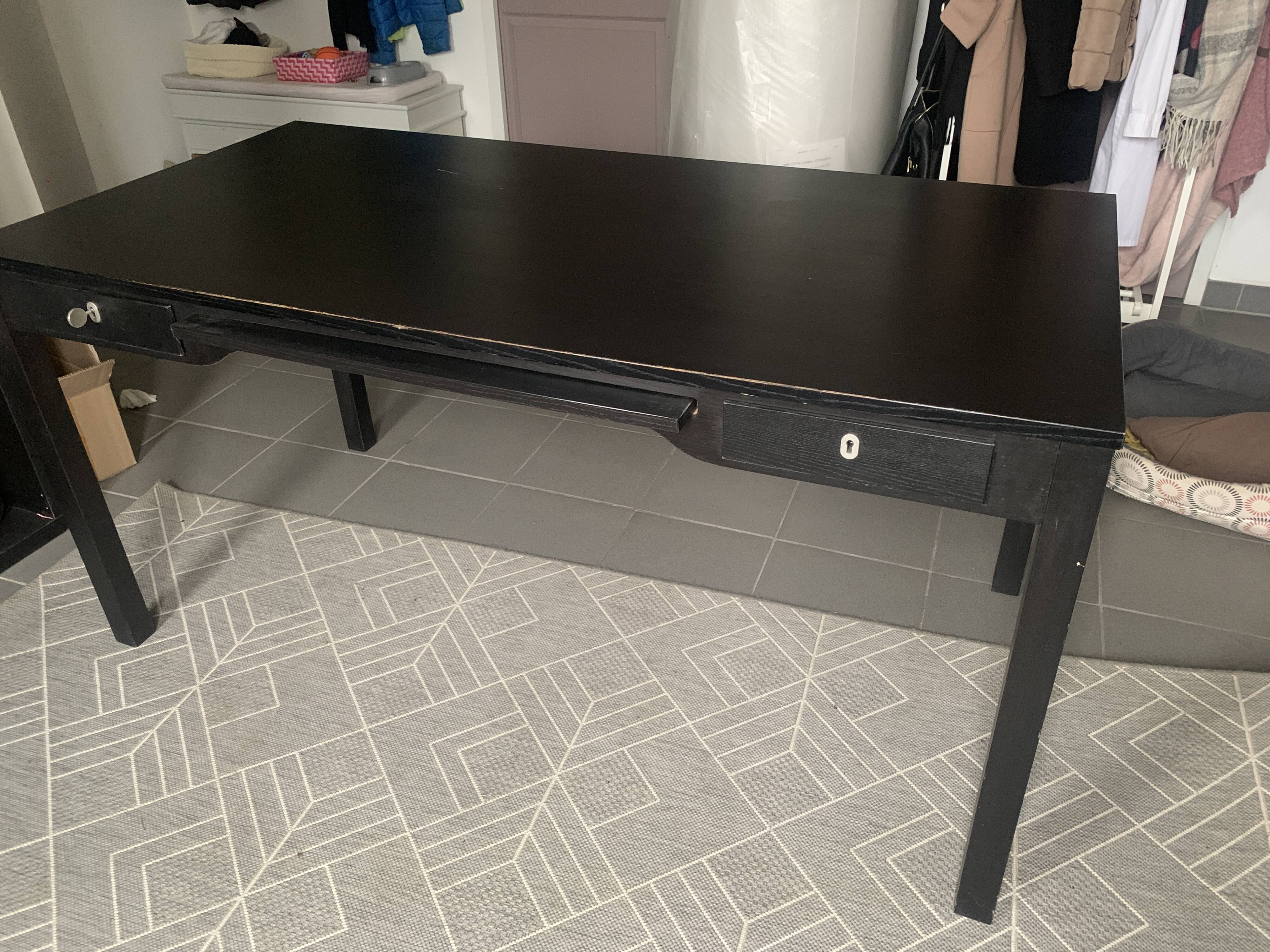 Large solid wood desk