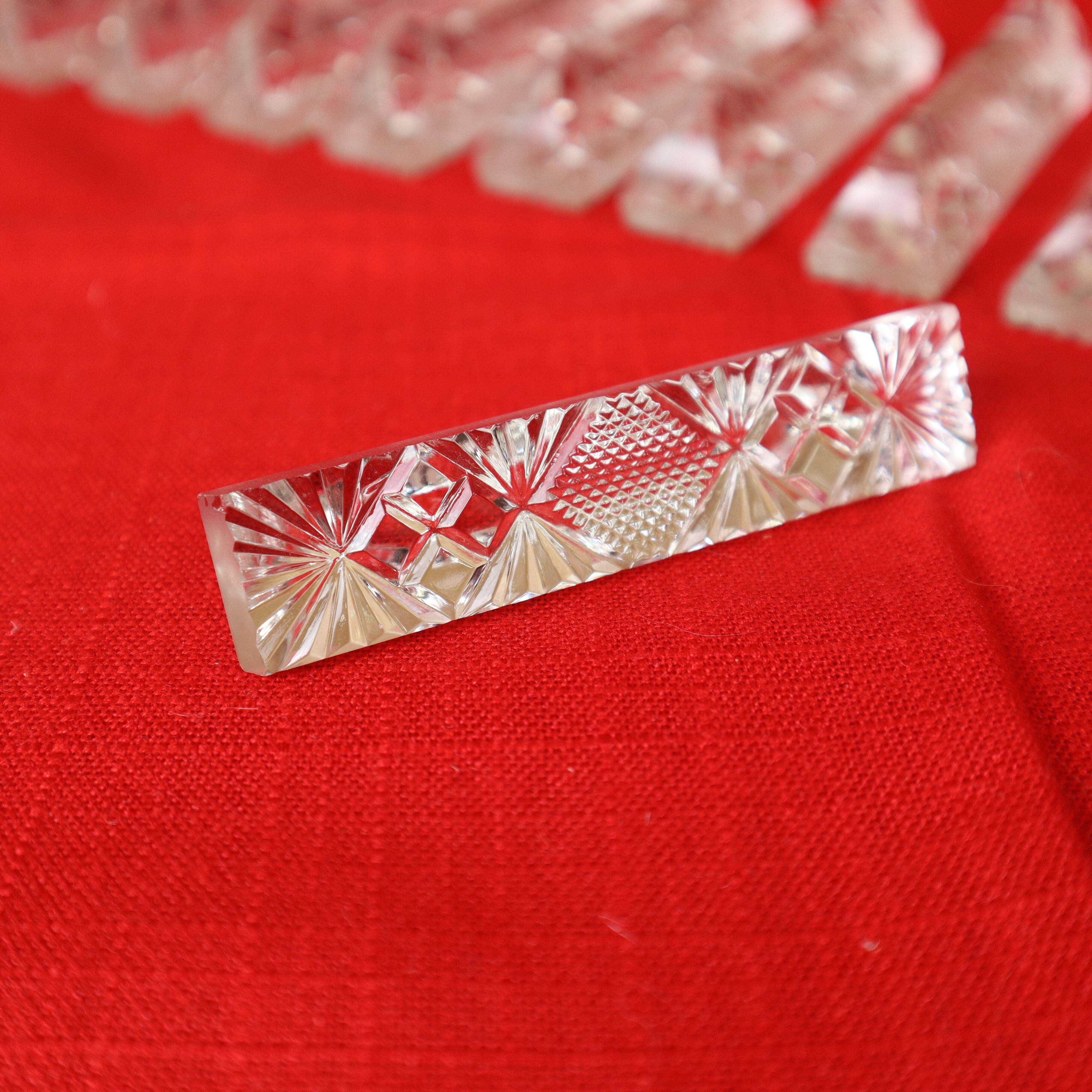 12 Vintage Crystal Knife Holders Made in Western Germany