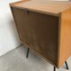 Showcase small storage cabinet vintage blond wood 60s