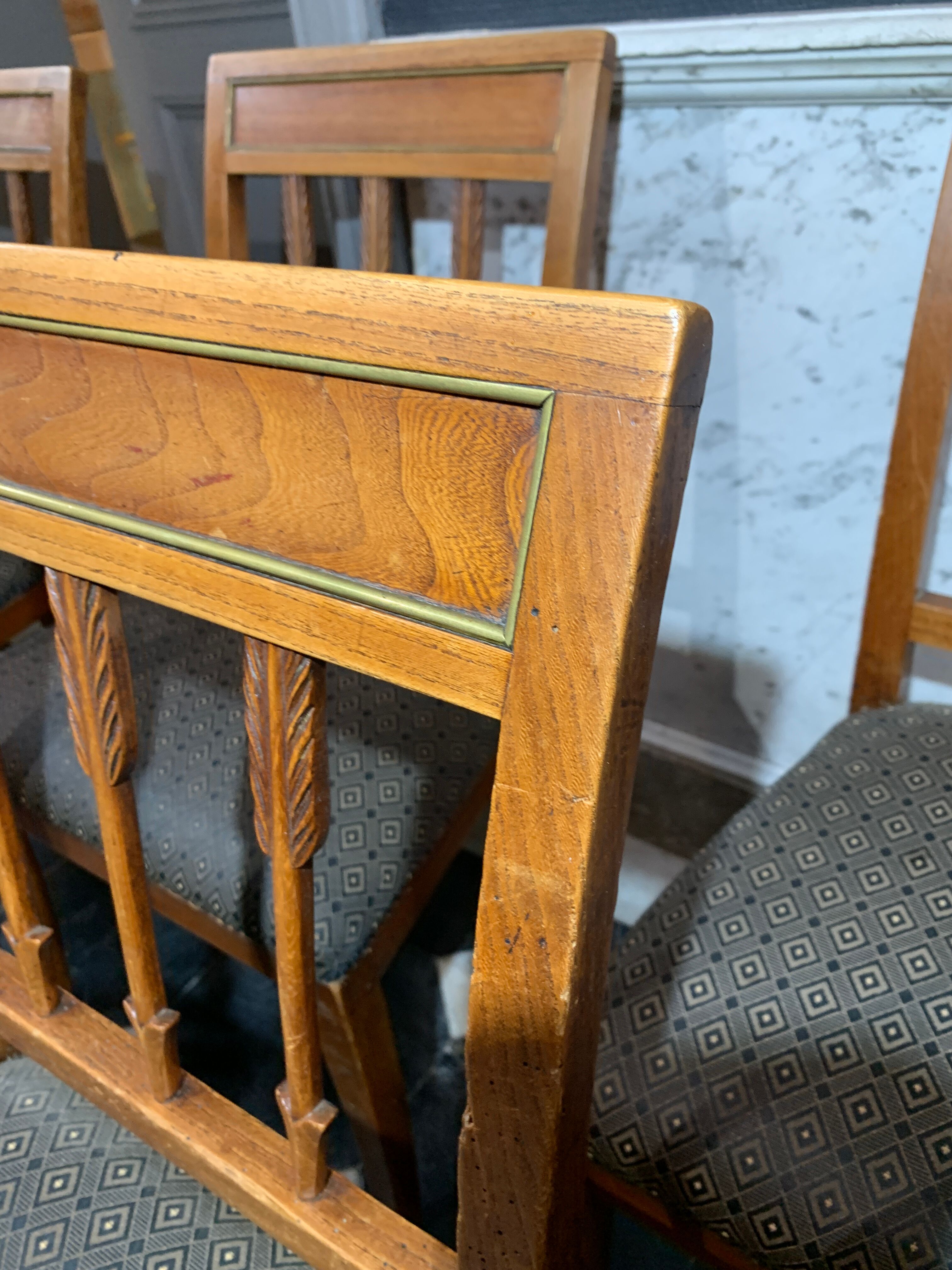 Series of 6 chairs at the etruscan directoire d'epoque in mahogany, 1800