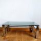 1970s chrome metal designer coffee table