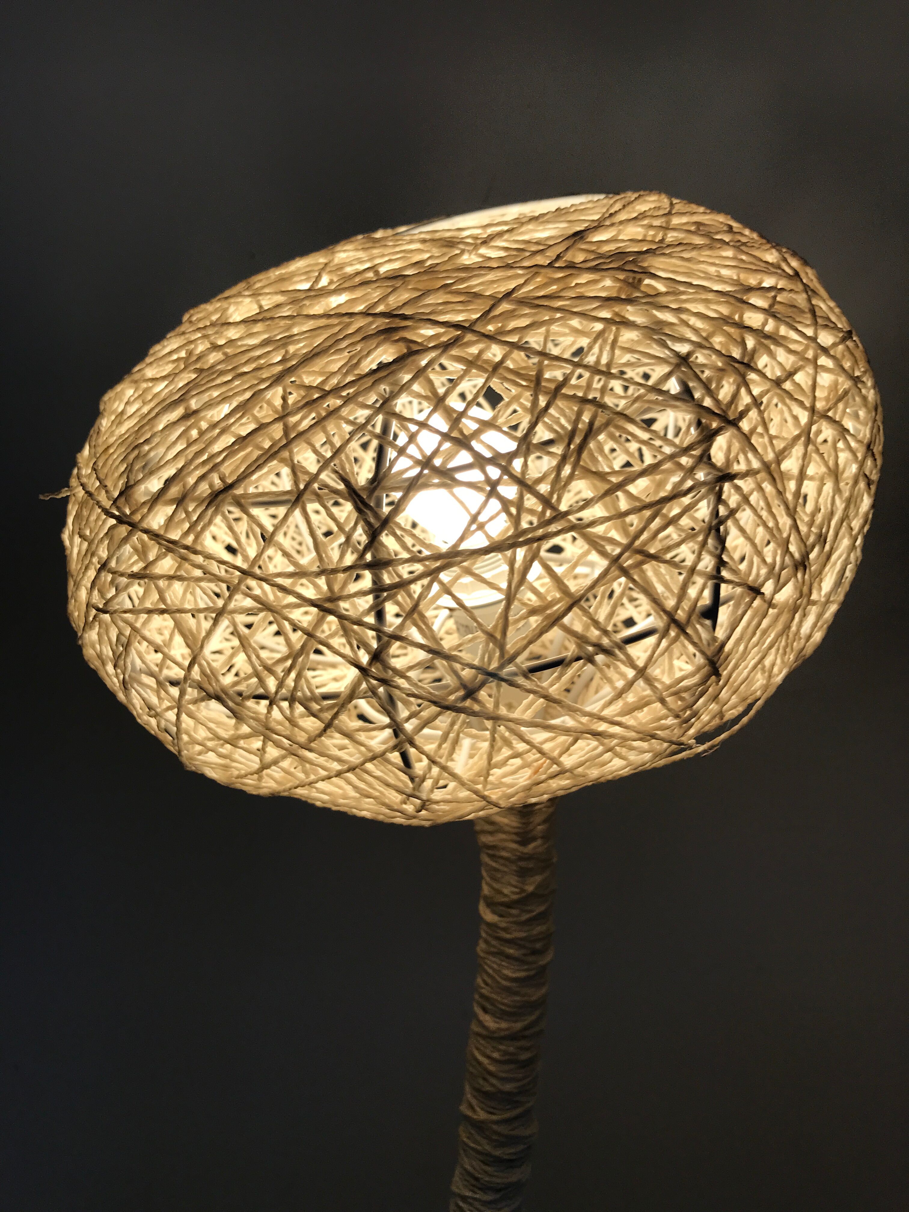 Braided twine lamppost