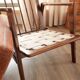 Vintage rust bronze armchair Scandinavian design 1960