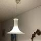 Vintage Scandinavian pendant light "Mandarin" in opaline by Michael Bang for Holmegaard, Denmark 1980s