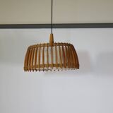 Plafonnier design en teck, années 60-70