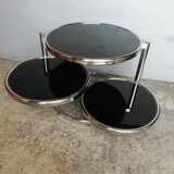 1970 design coffee table with 3 trays