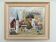 Mid-Century Modern Swedish Cityscape "City Views" Framed Oil Painting