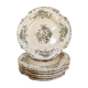 6 flat earthenware plates by Gien
