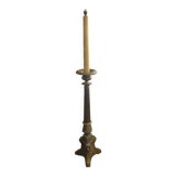 Candelabra candle holder in bronze - church - gothic, mounted in lamp.