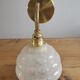 Vintage lampshade wall lamp in white Clichy glass