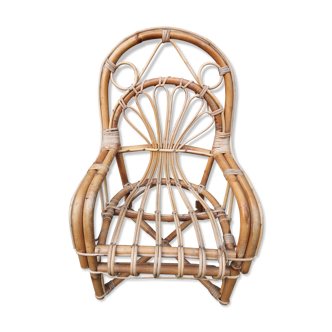 Fauteuil en rotin vintage